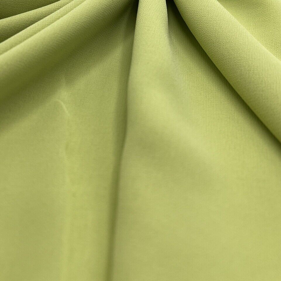 Plain Lime Chiffon Sheer Dress Bridal Fabric