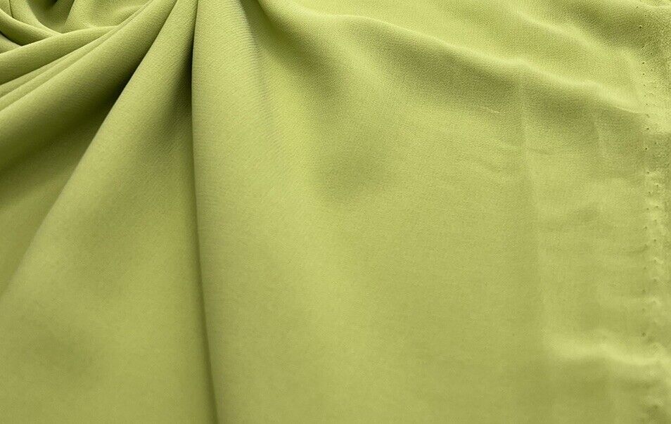 Plain Lime Chiffon Sheer Dress Bridal Fabric