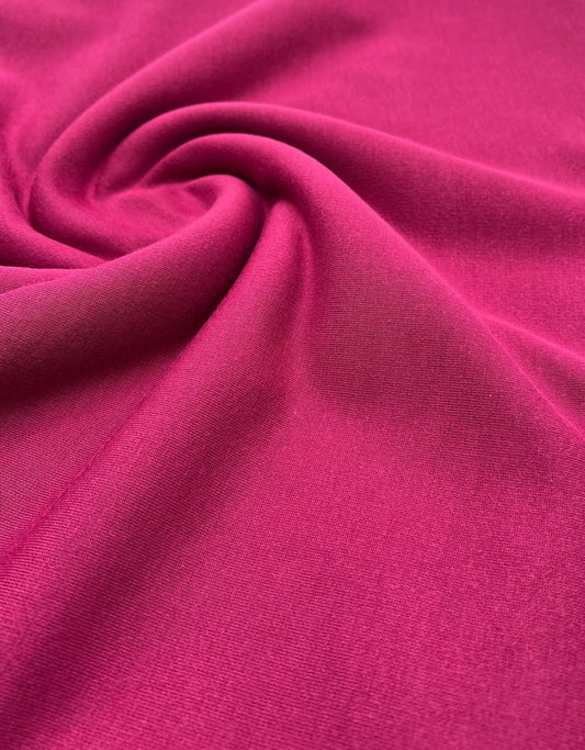 Plain Magenta Ponte 2 Way Stretch Fabric