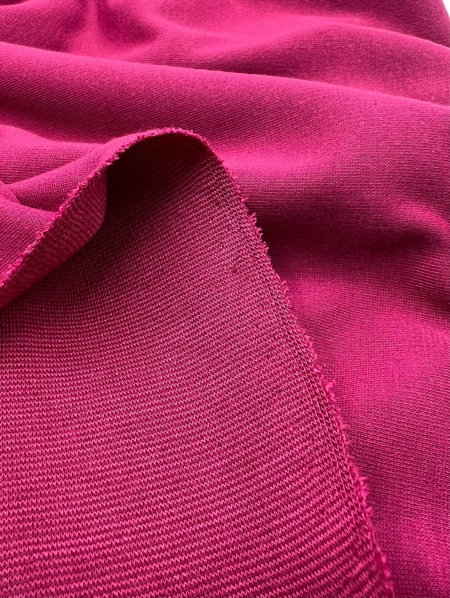Plain Magenta Ponte 2 Way Stretch Fabric