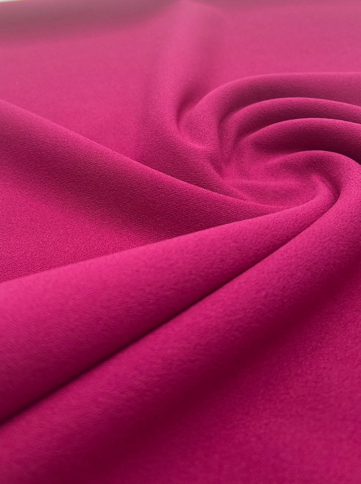 Plain Magenta Scuba Crepe Stretch Jersey Fabric 4 Way Stretch