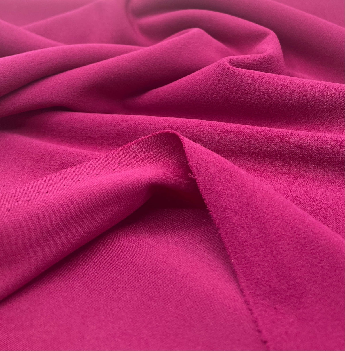 Plain Magenta Scuba Crepe Stretch Jersey Fabric 4 Way Stretch
