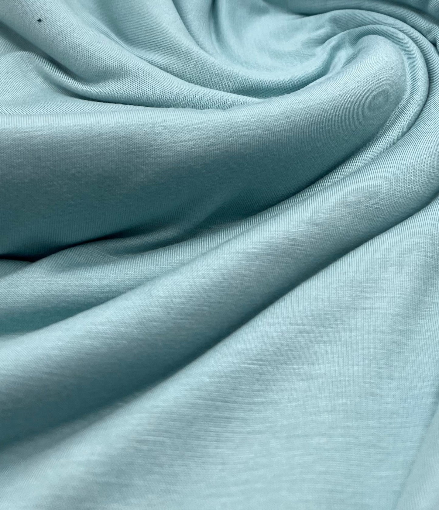 Plain Mint Green Viscose Elastane Fabric 4 Way Stretch Jersey