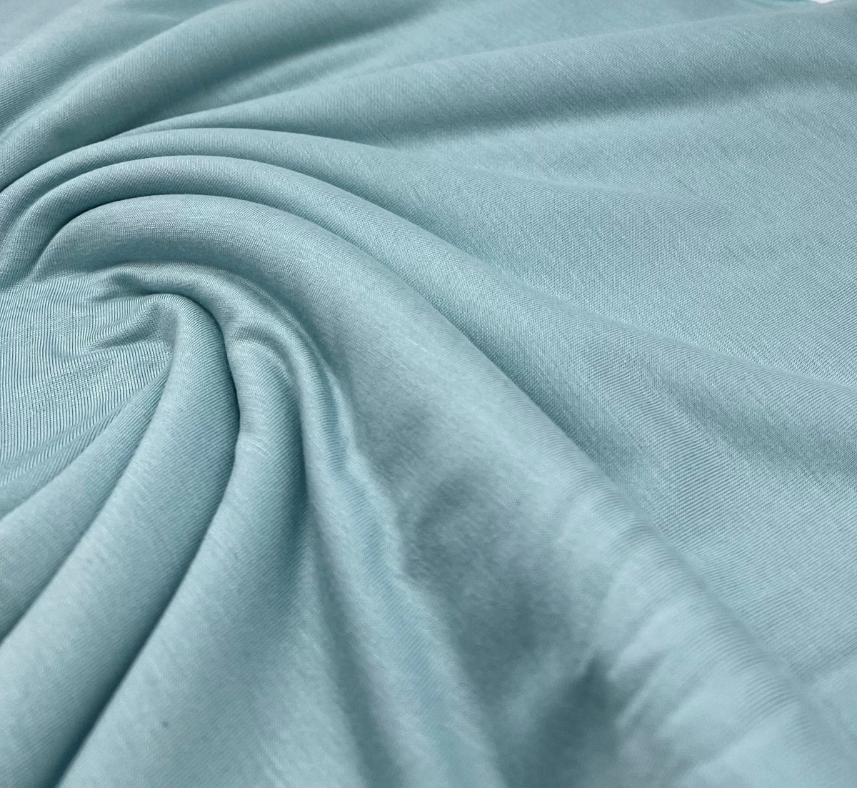 Plain Mint Green Viscose Elastane Fabric 4 Way Stretch Jersey