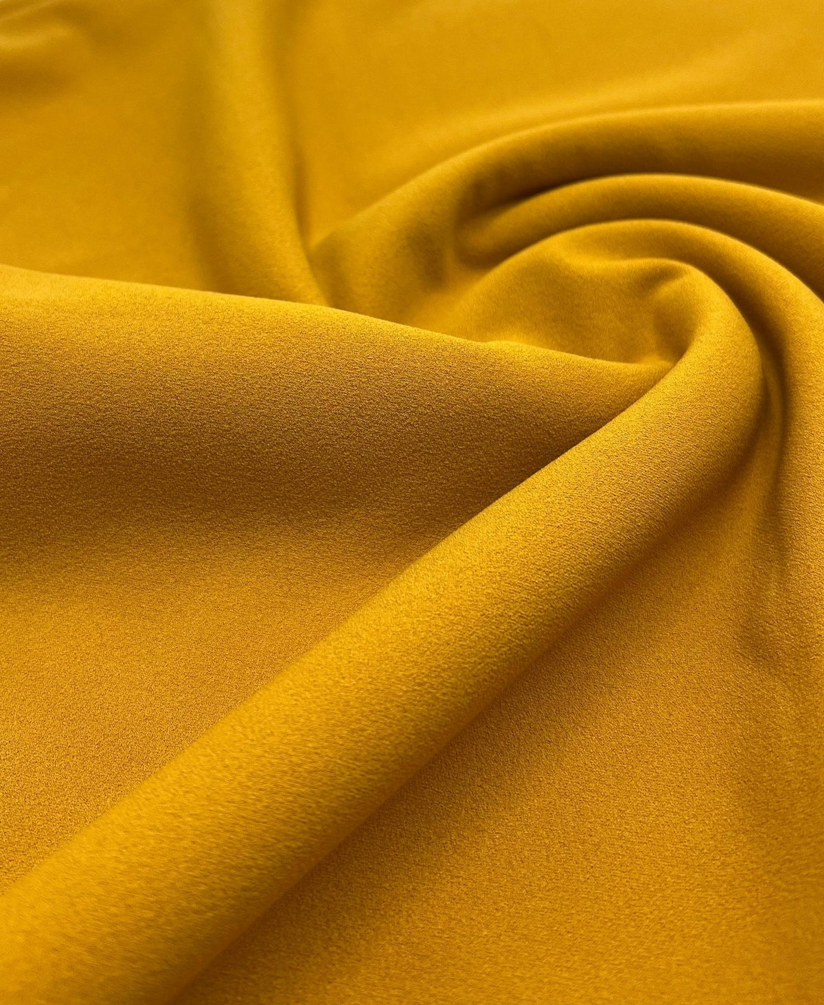 Plain Mustard Scuba Crepe Stretch Jersey Fabric 4 Way Stretch