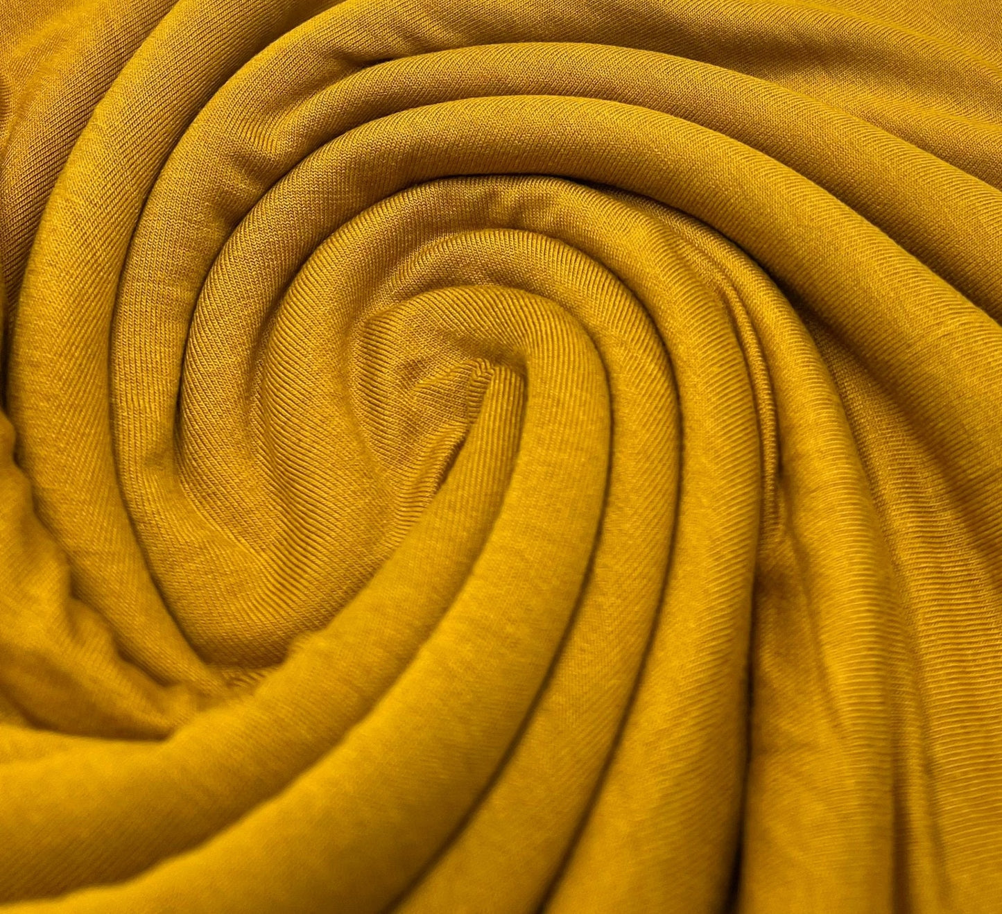 Plain Mustard Viscose Elastane Fabric 4 Way Stretch Jersey