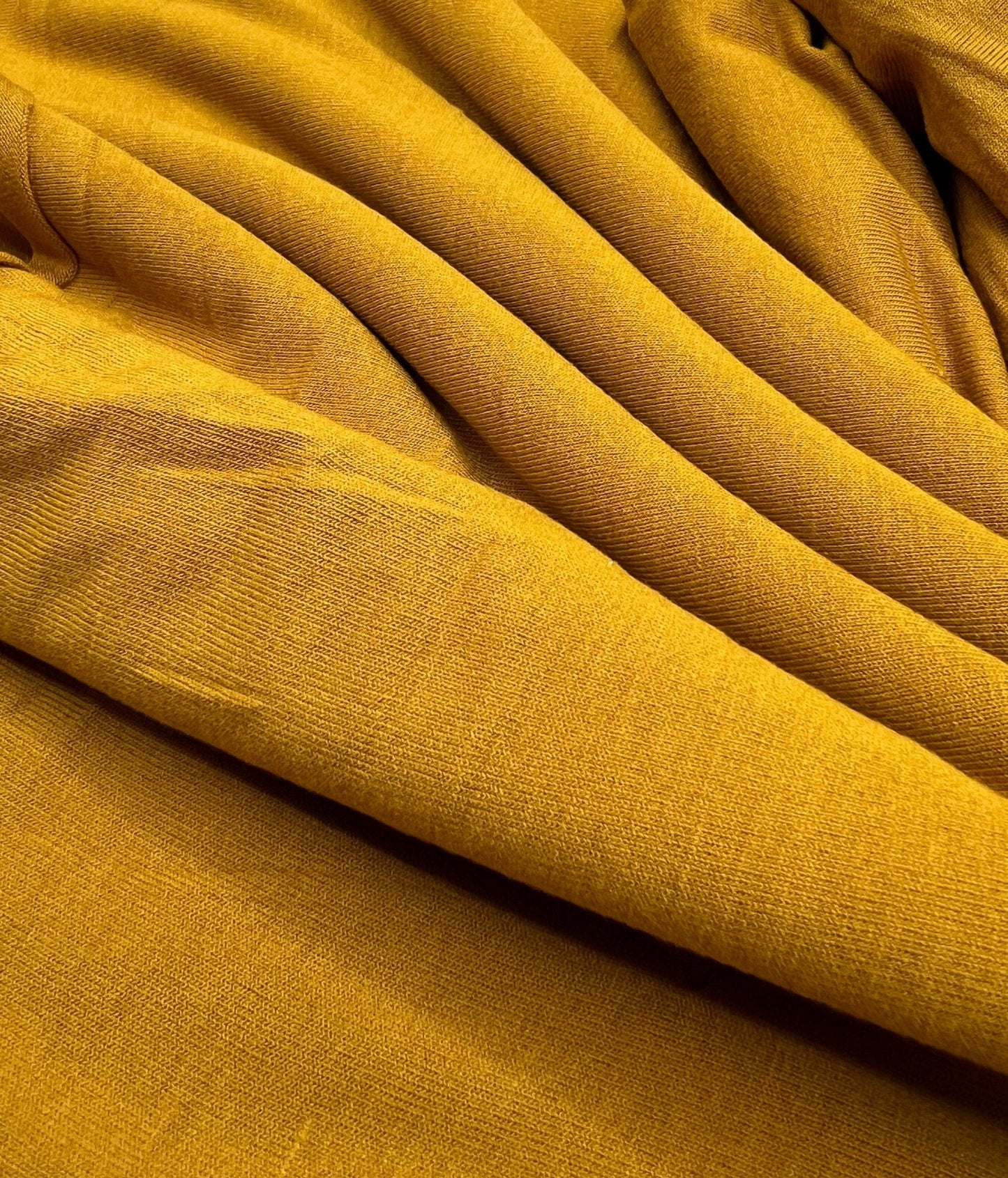 Plain Mustard Viscose Elastane Fabric 4 Way Stretch Jersey