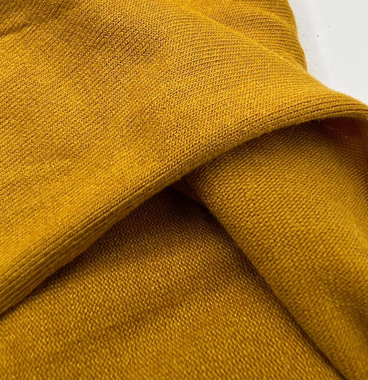 Plain Mustard Viscose Elastane Fabric 4 Way Stretch Jersey