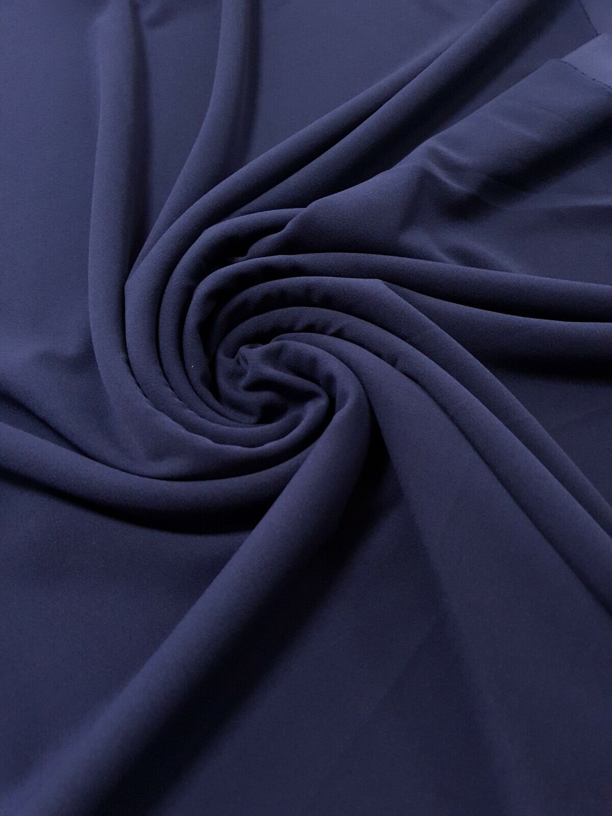 Plain Navy Scuba Crepe Stretch Jersey Fabric 4 Way Stretch