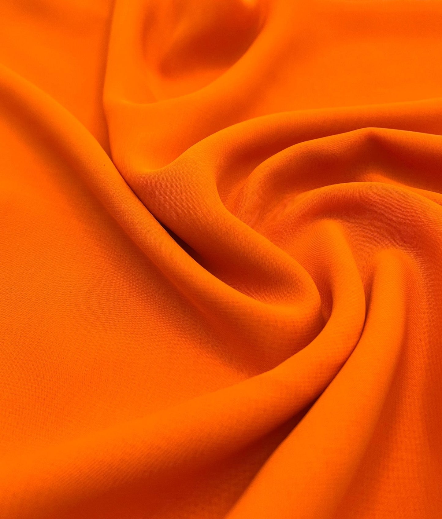 Plain Neon Orange Chiffon Sheer Dress Bridal Fabric