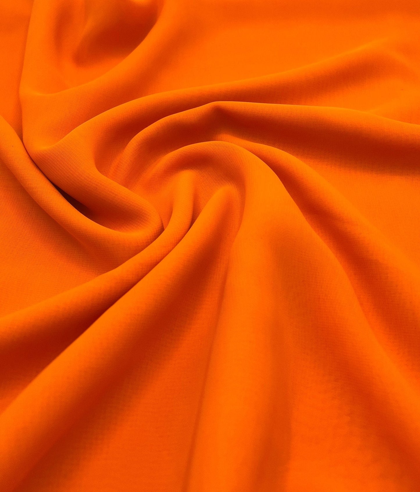 Plain Neon Orange Chiffon Sheer Dress Bridal Fabric