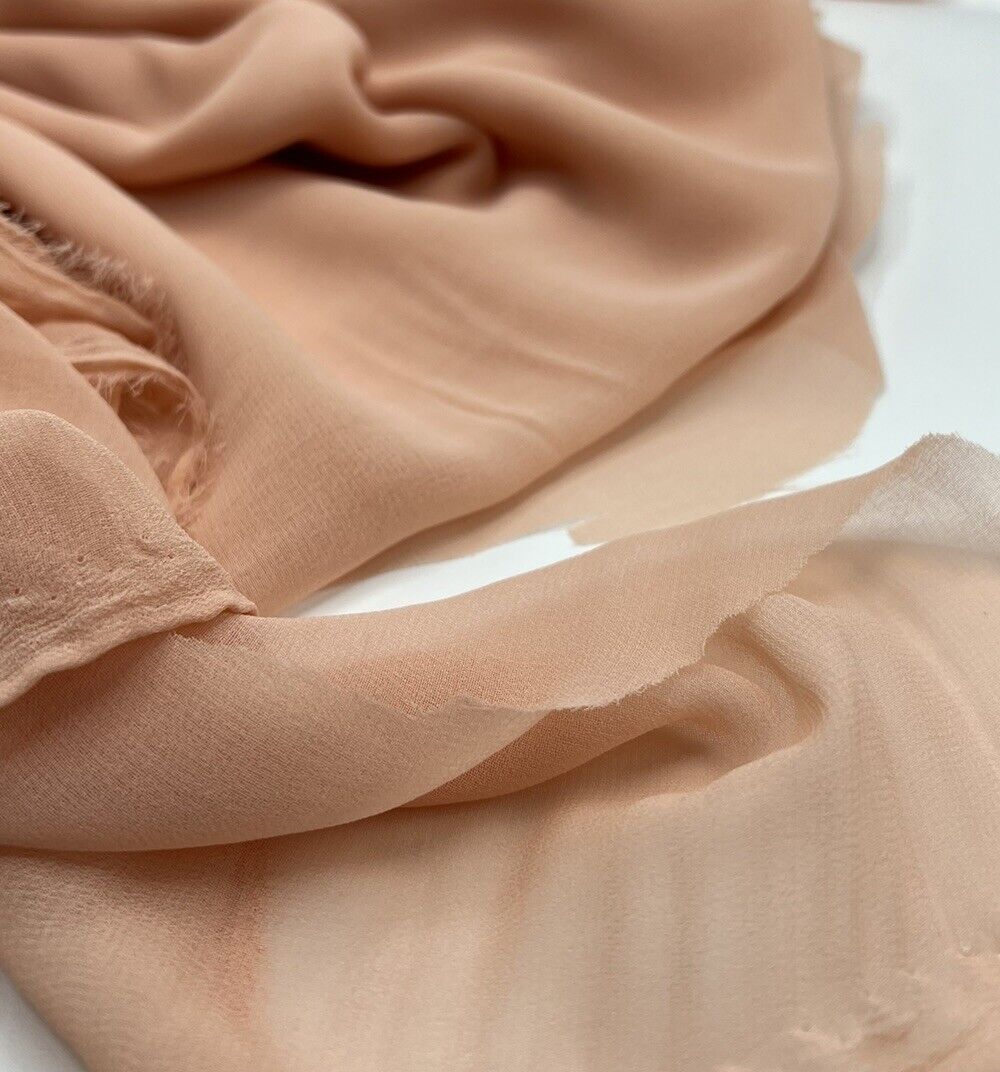 Plain Nude Chiffon Sheer Dress Bridal Fabric