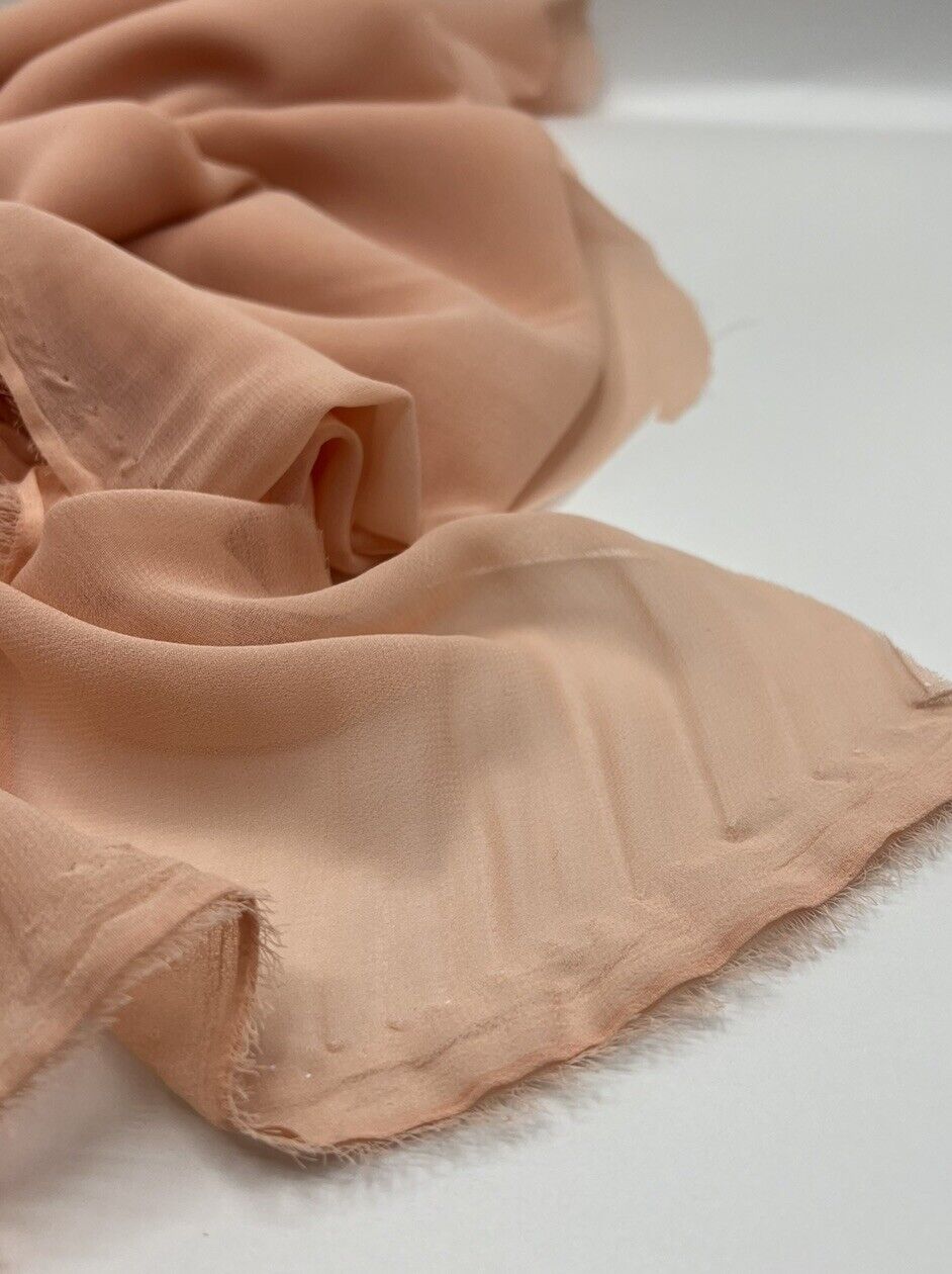 Plain Nude Chiffon Sheer Dress Bridal Fabric