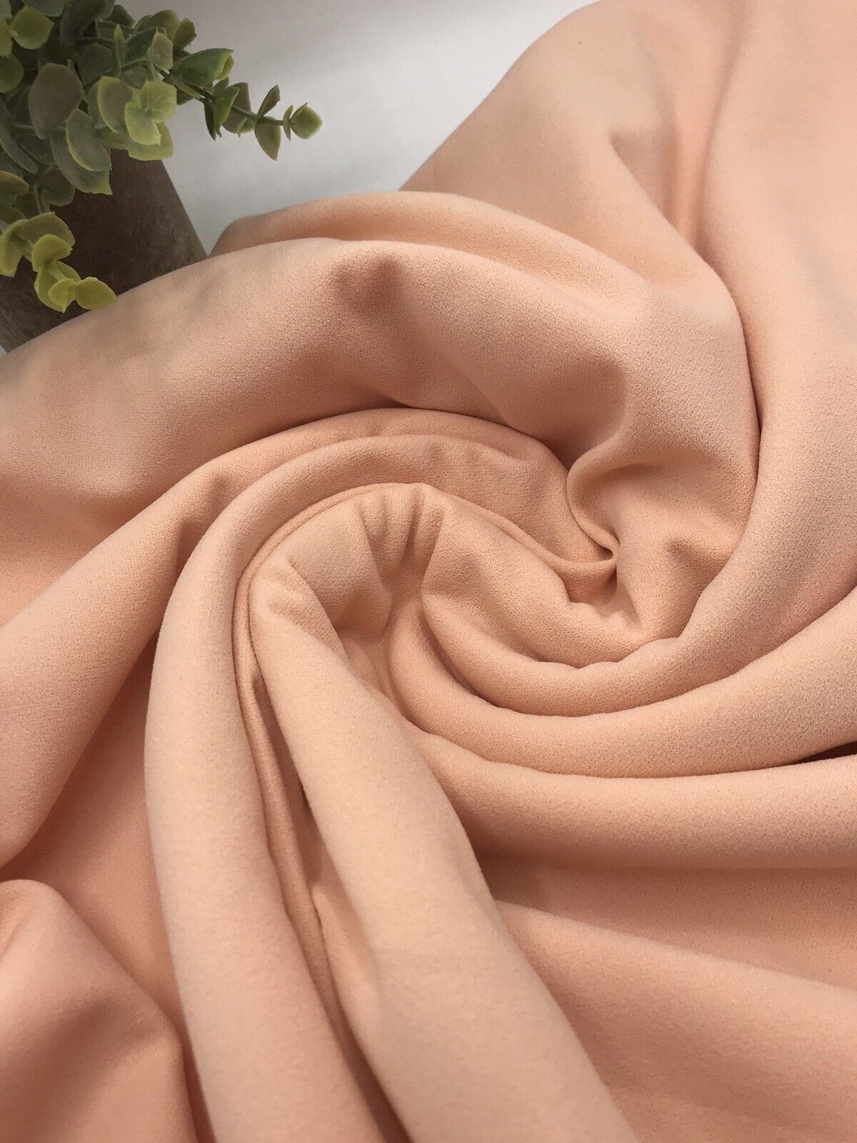 Plain Nude Scuba Crepe Stretch Jersey Fabric 4 Way Stretch