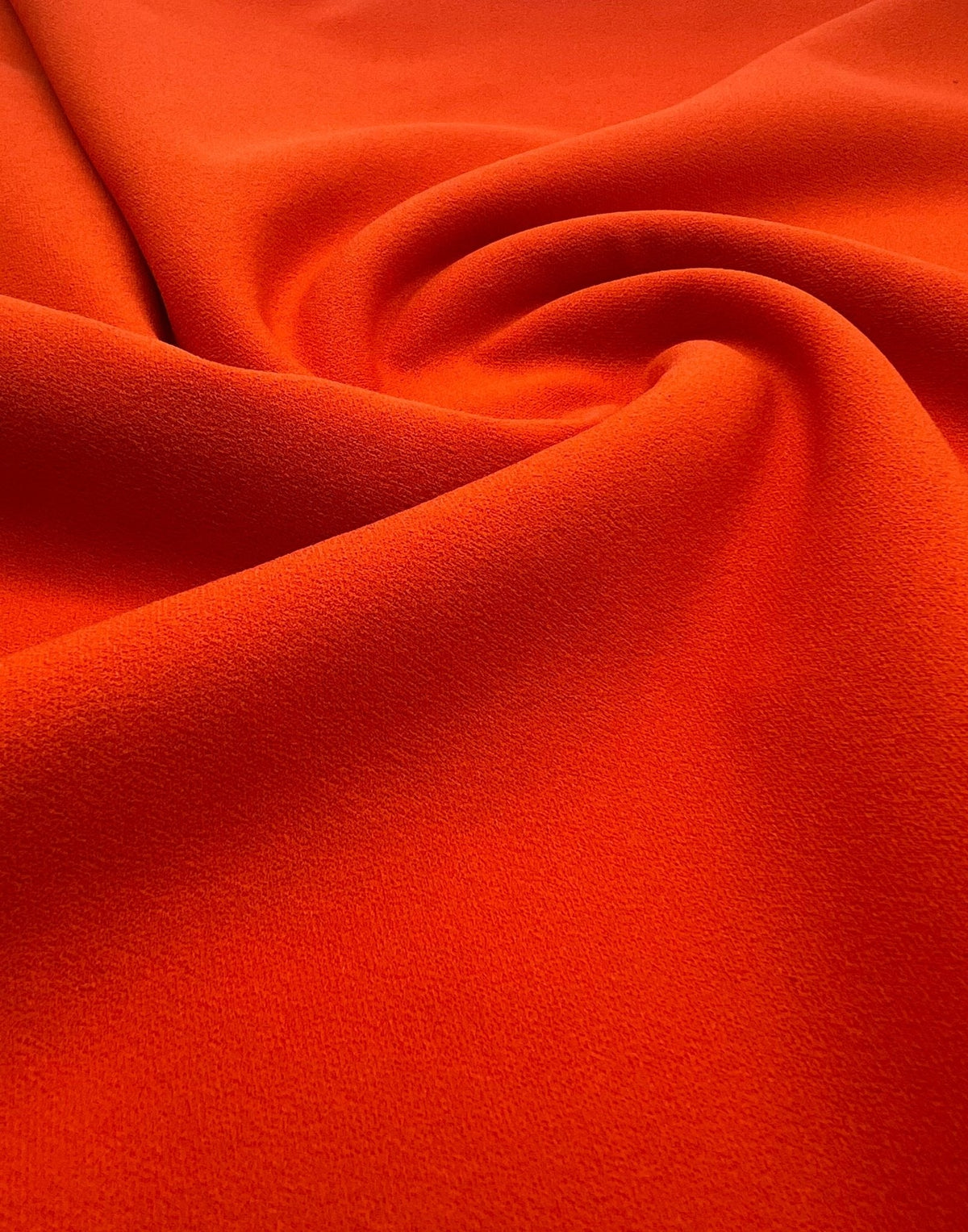 Plain Orange Scuba Crepe Stretch Jersey Fabric 4 Way Stretch