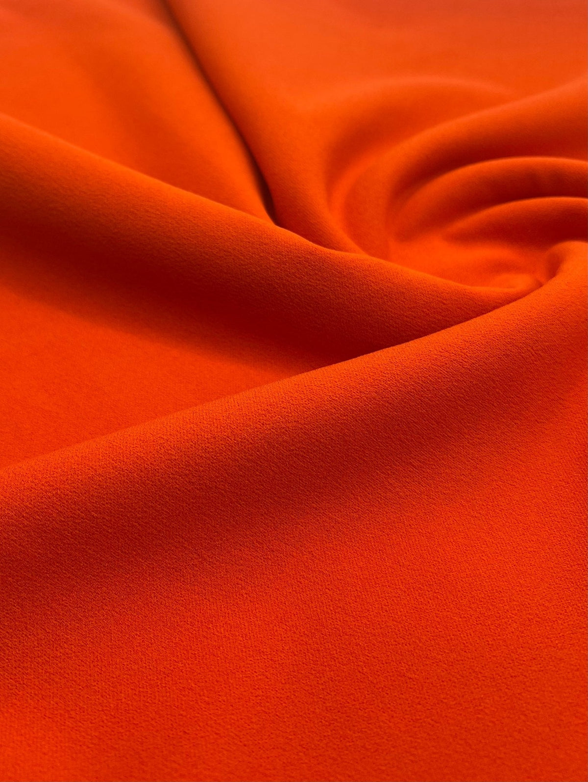 Plain Orange Scuba Crepe Stretch Jersey Fabric 4 Way Stretch