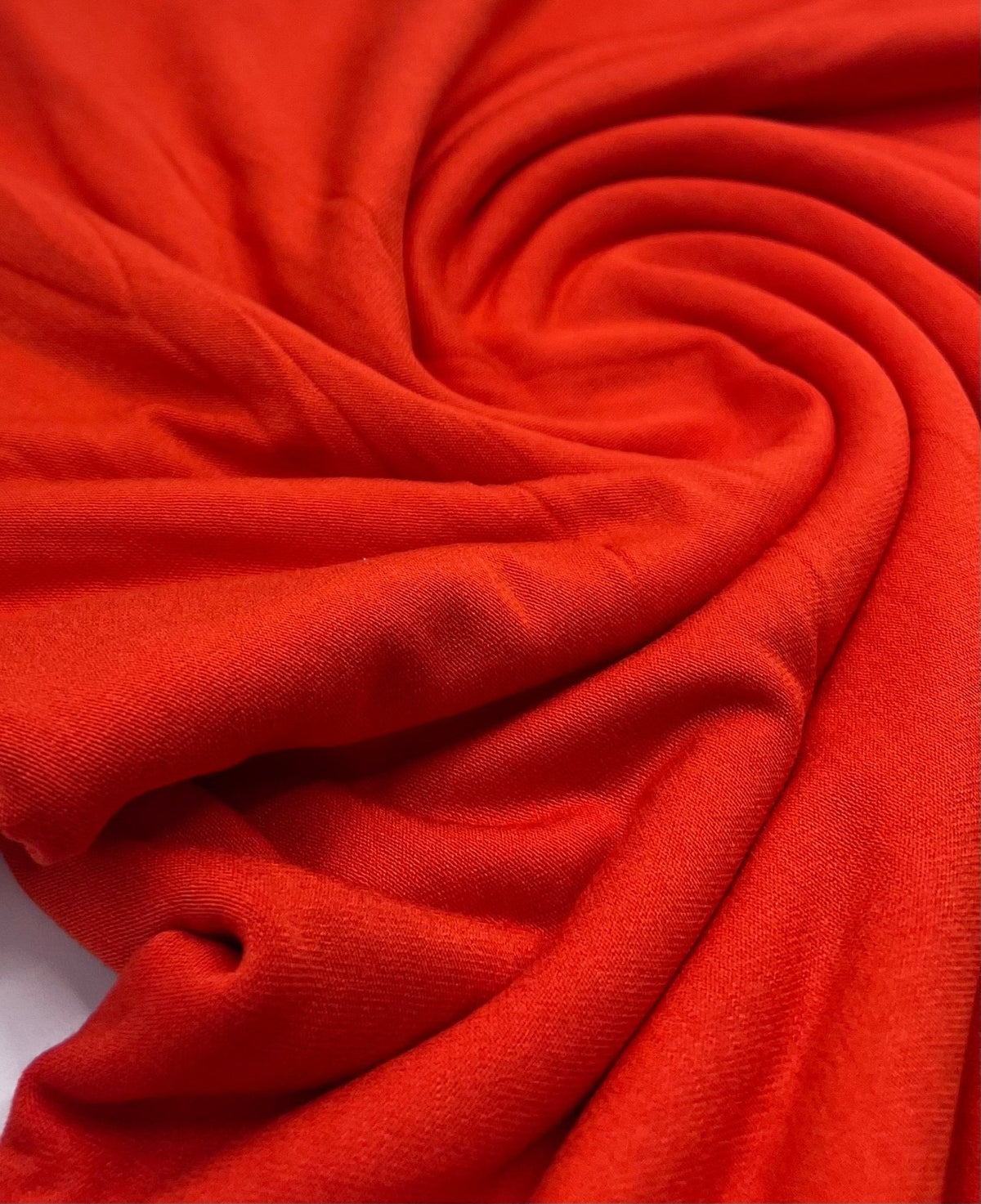 Plain Orange Viscose Elastane Fabric 4 Way Stretch Jersey