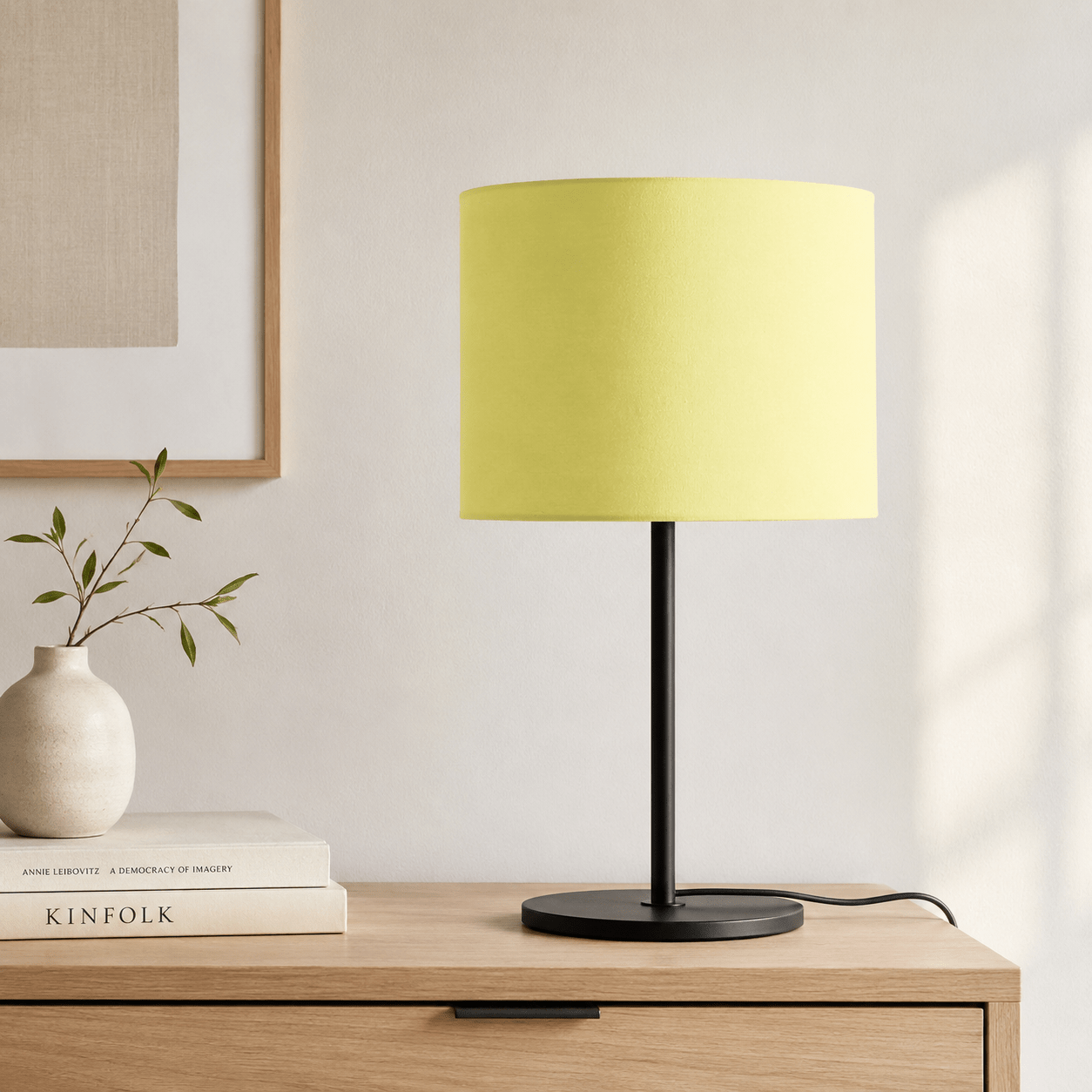 Plain Pale Yellow Lampshade, Ceiling or Table Lamp Shade