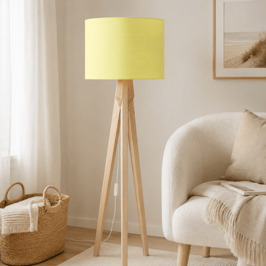 Plain Pale Lemon Lampshade, Ceiling or Table Lamp Shade