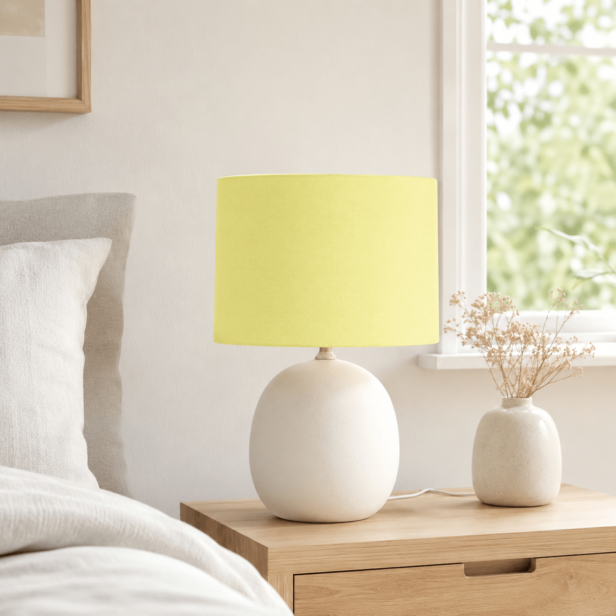 Plain Pale Yellow Lampshade, Ceiling or Table Lamp Shade