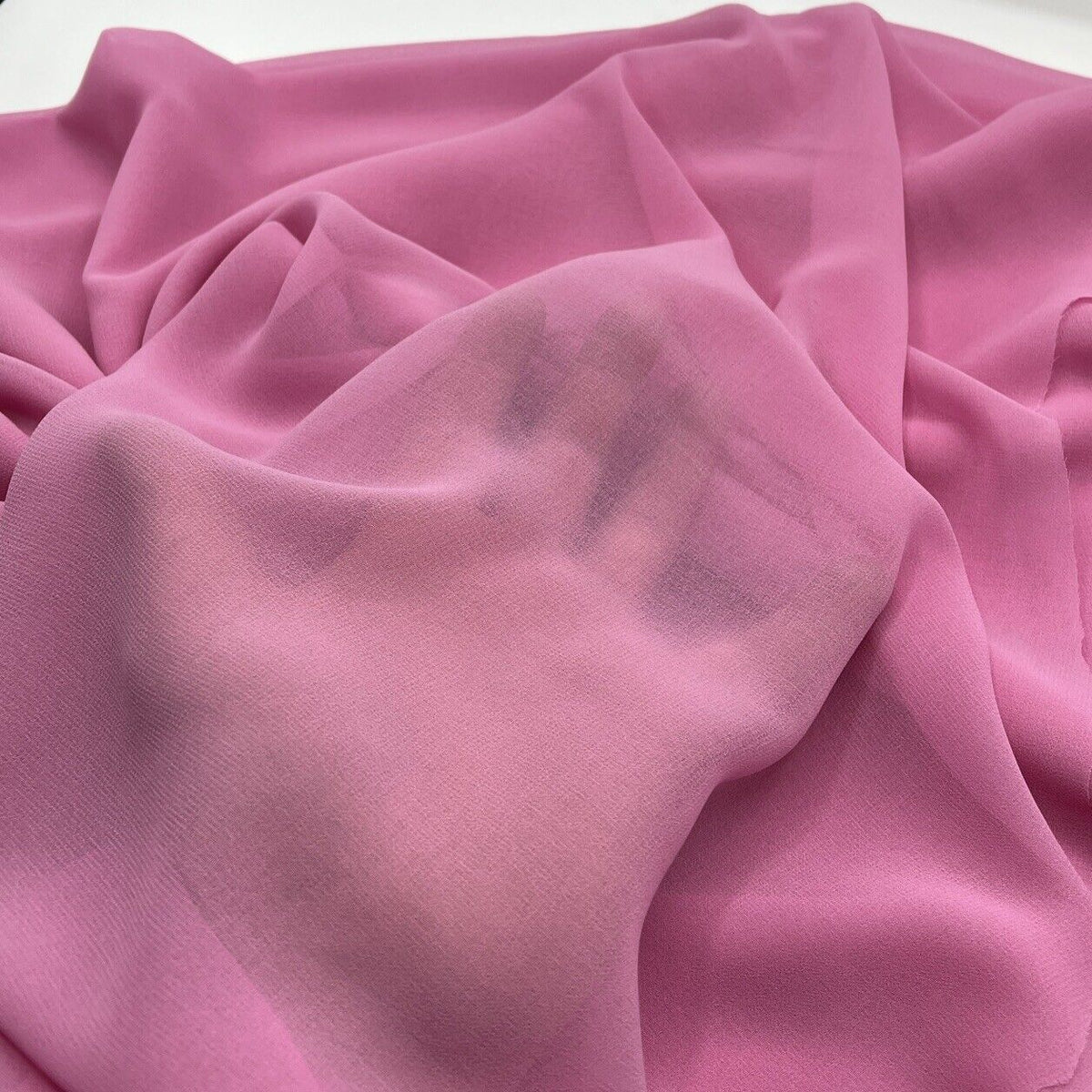 Plain Pink Chiffon Sheer Dress Bridal Fabric