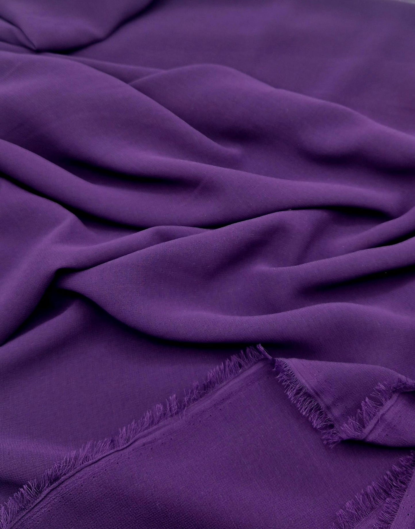 Plain Dark Purple Chiffon Sheer Dress Bridal Fabric