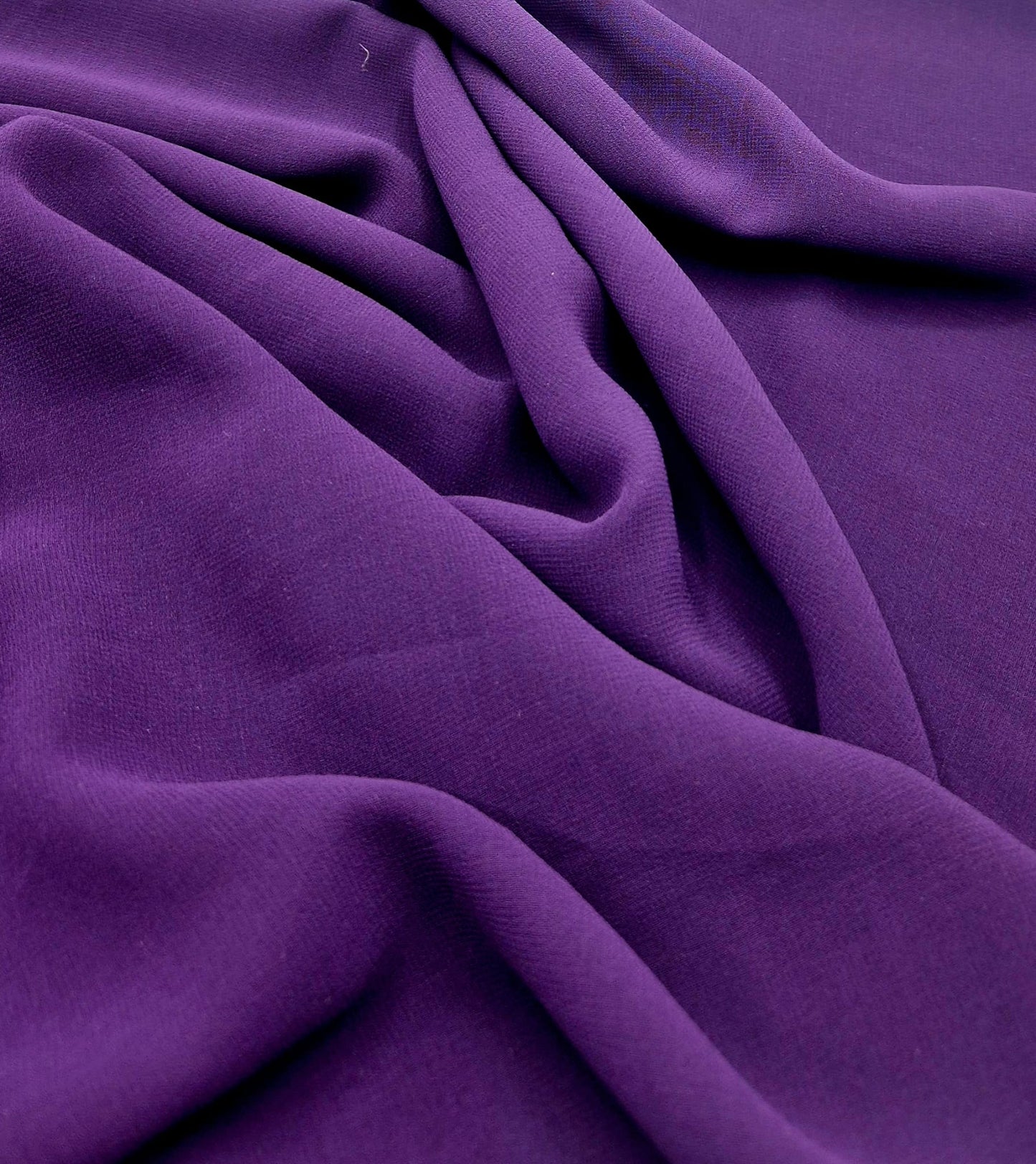 Plain Dark Purple Chiffon Sheer Dress Bridal Fabric