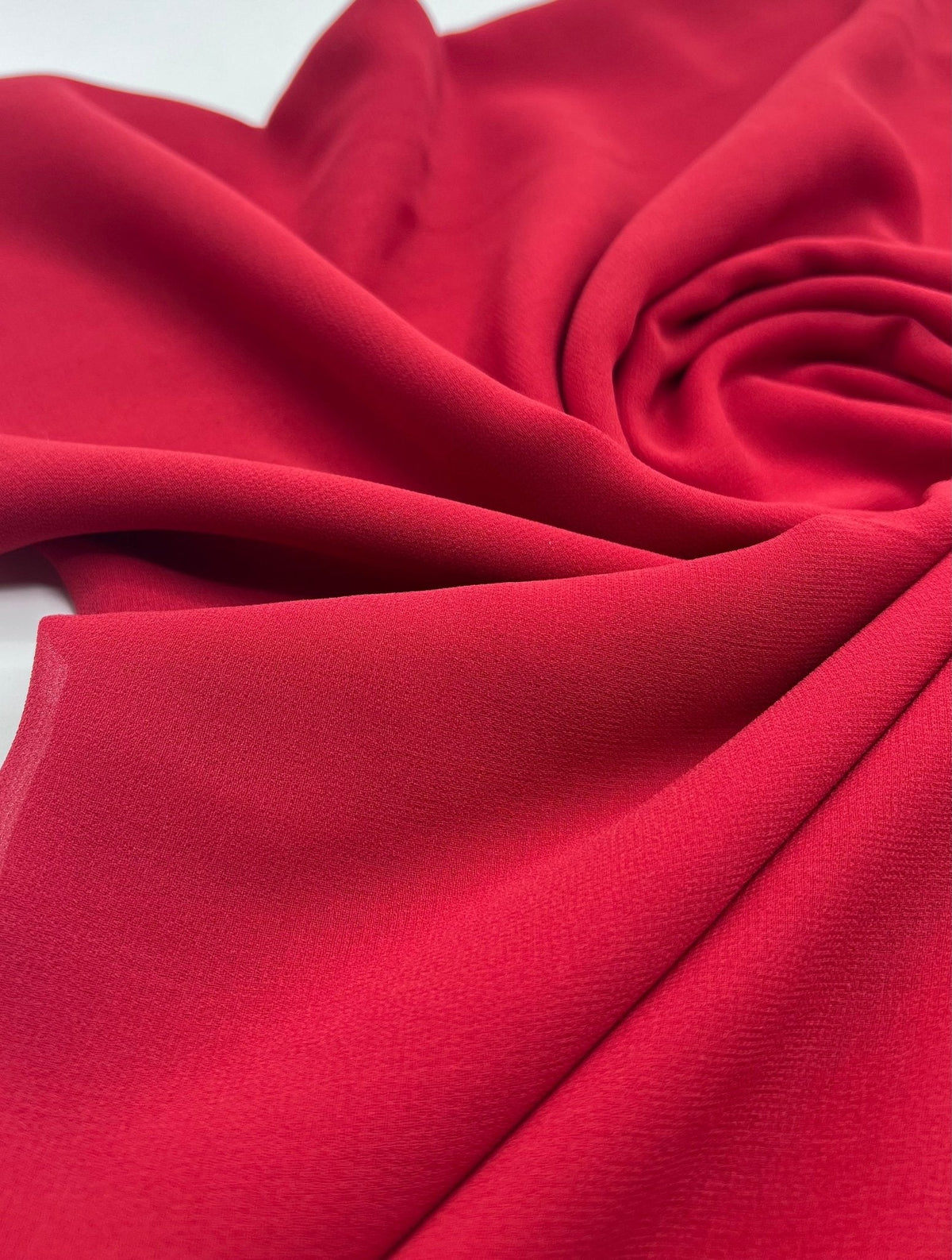 Plain Red Chiffon Sheer Dress Bridal Fabric
