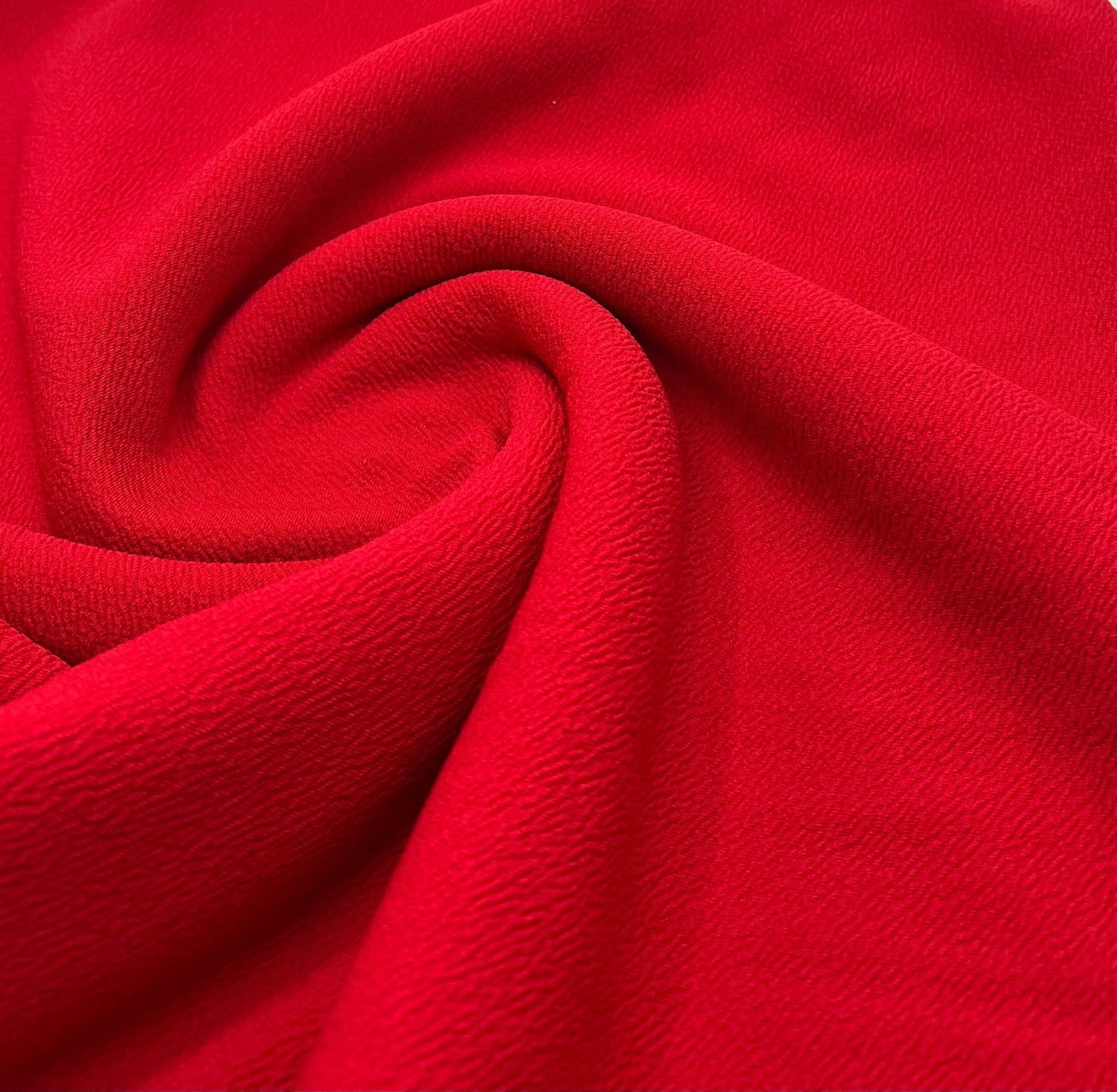 Plain Red Liverpool Bullet Stretch Fabric