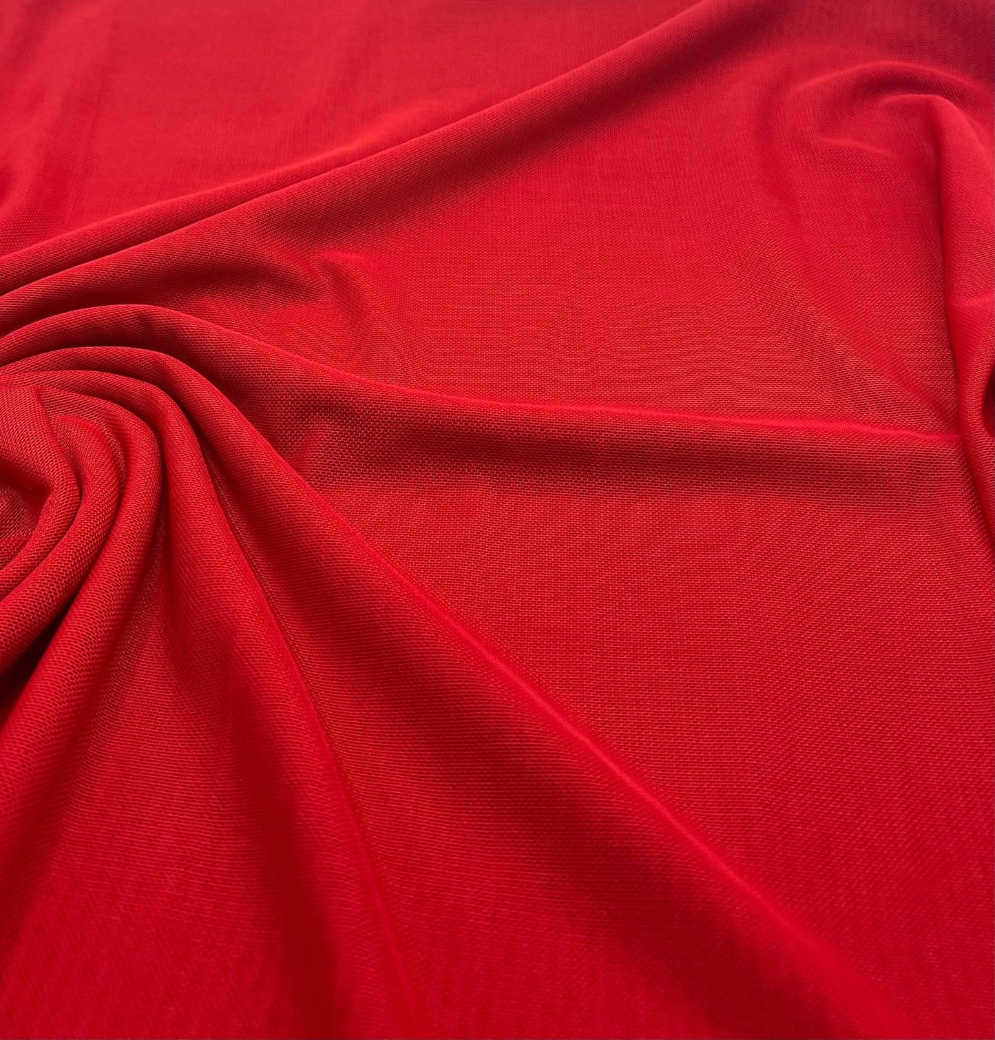 Plain Red Mesh Fabric Stretch