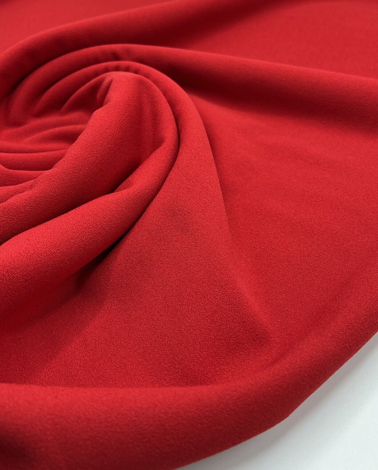 Plain Red Scuba Crepe Stretch Jersey Fabric 4 Way Stretch