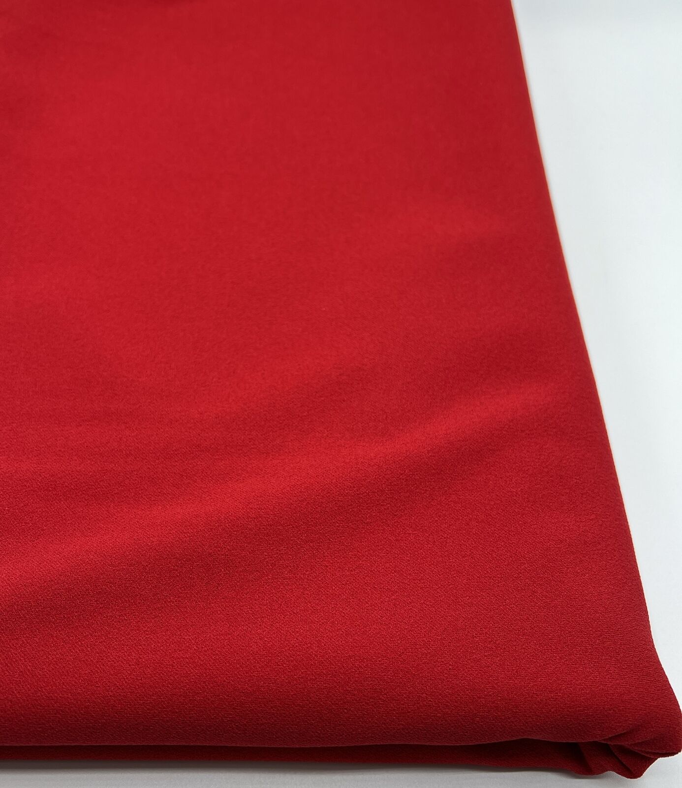 Plain Red Scuba Crepe Stretch Jersey Fabric 4 Way Stretch