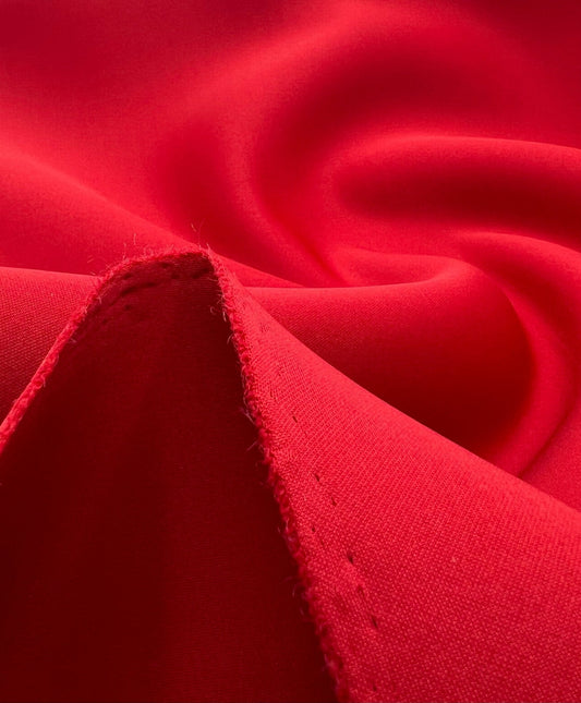 Plain Red Scuba Foam 3D Mono Scuba Stretch Fabric