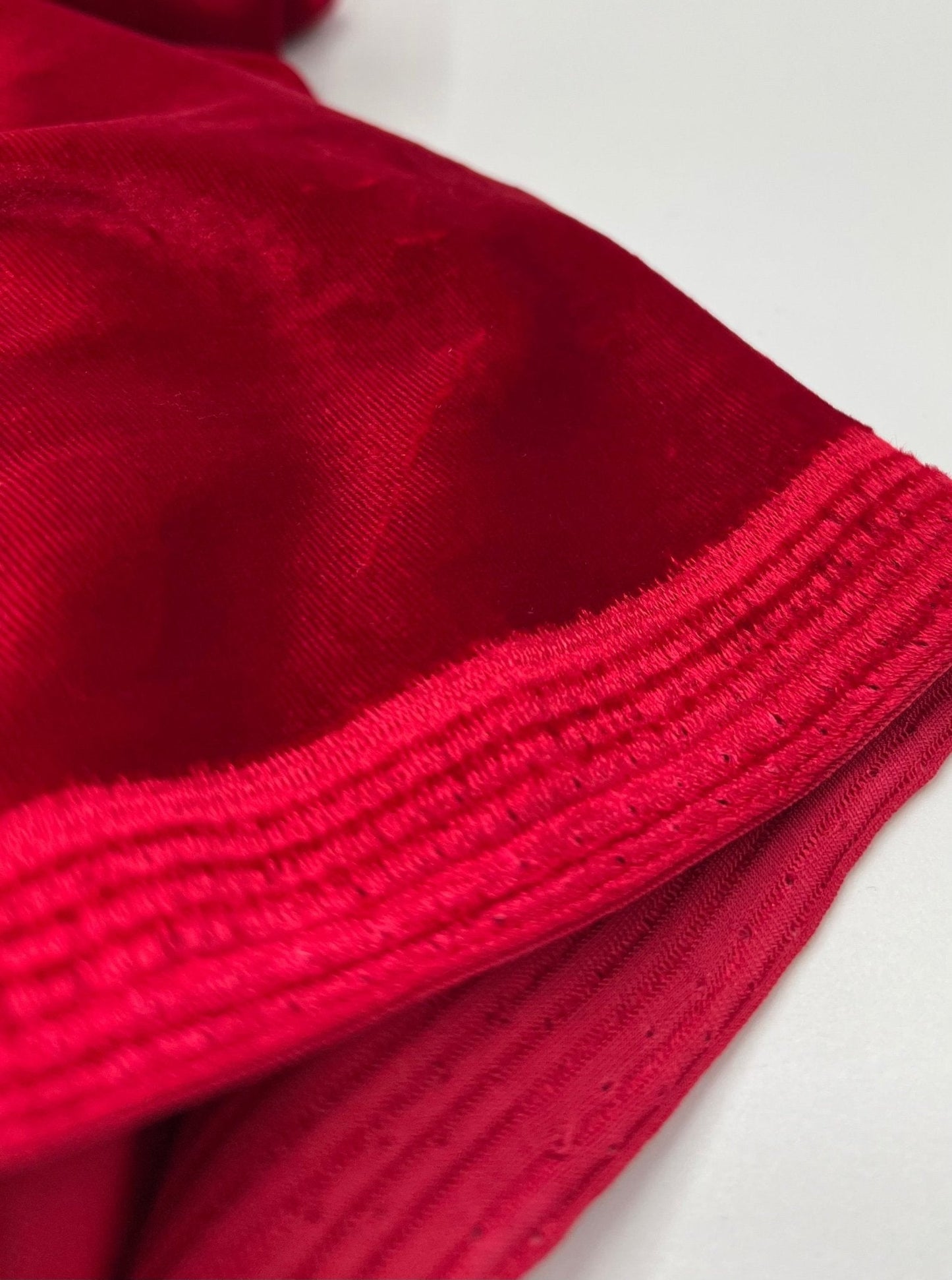 Plain Red Plain Velour Spandex Stretch Fabric
