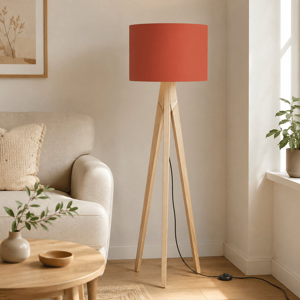 Plain Rust Lampshade, Ceiling or Table Lamp Shade