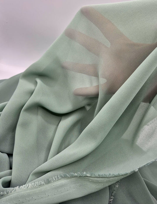 Plain Sage Chiffon Sheer Dress Bridal Fabric