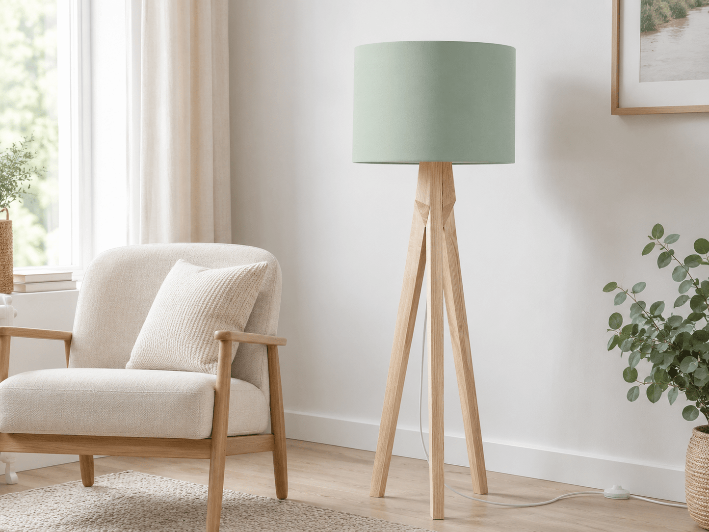 Plain Sage Green Lampshade, Ceiling  or Table Lamp Shade