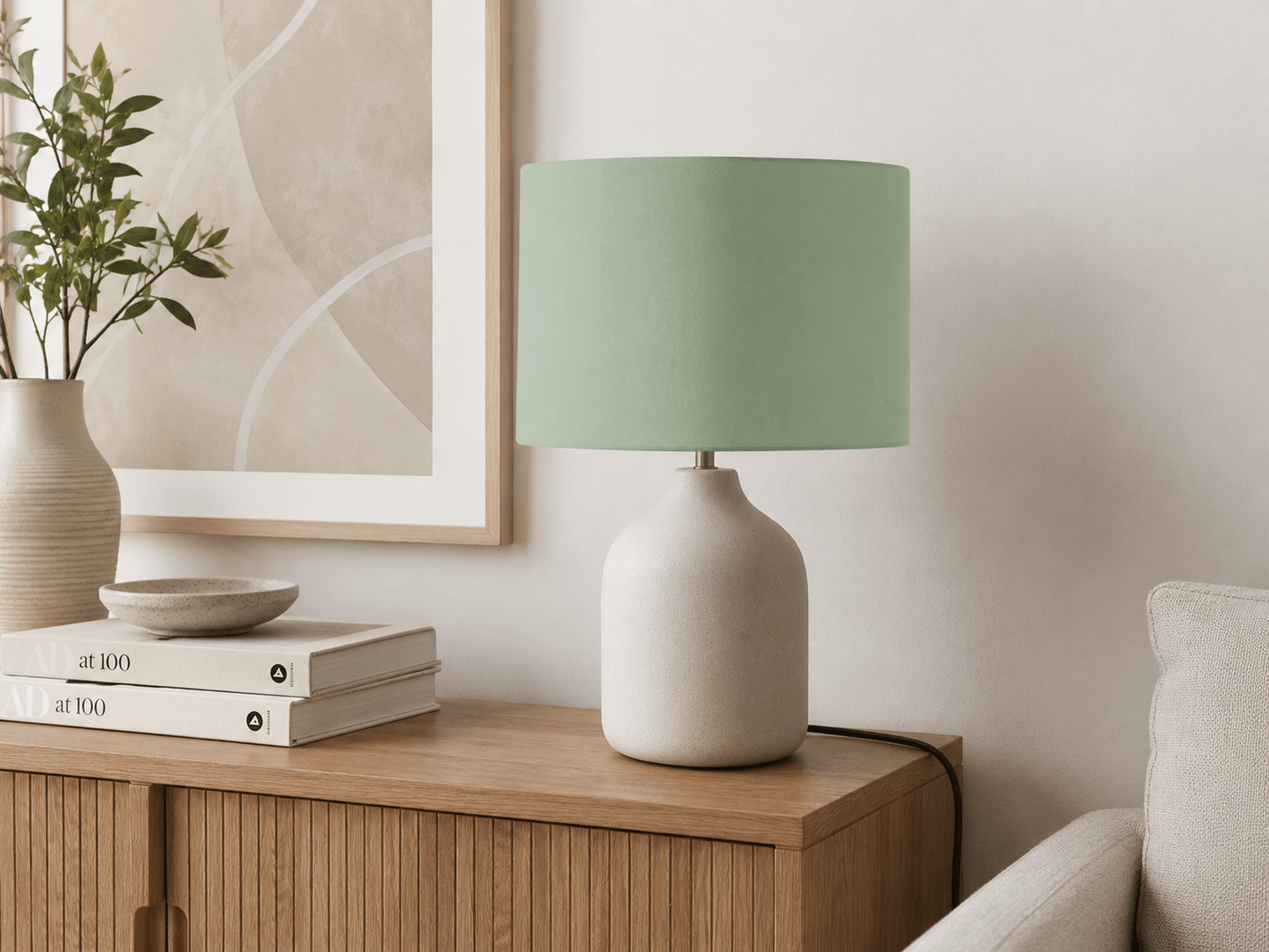 Plain Sage Green Lampshade, Ceiling  or Table Lamp Shade
