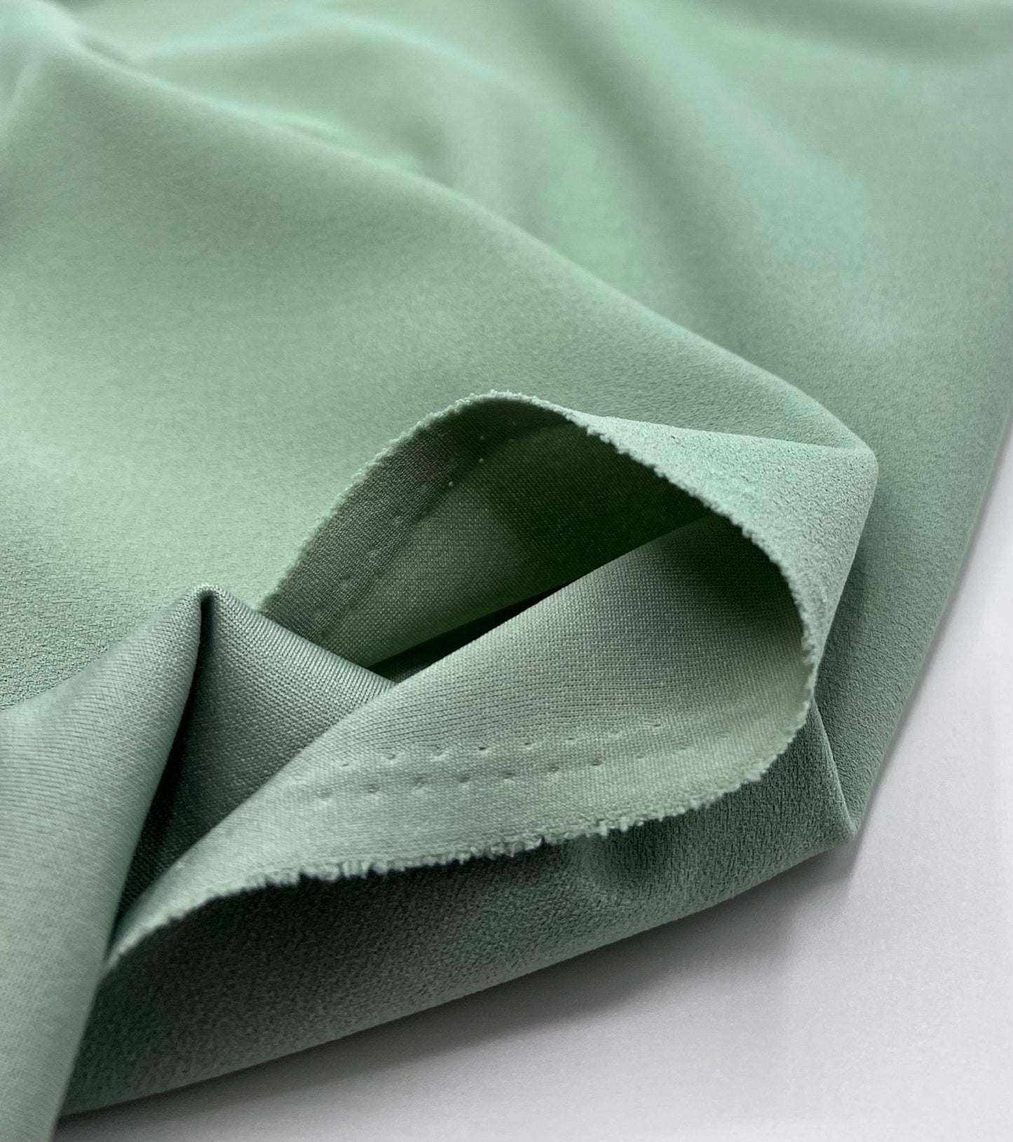 Plain Sage Scuba Crepe Stretch Jersey Fabric 4 Way Stretch