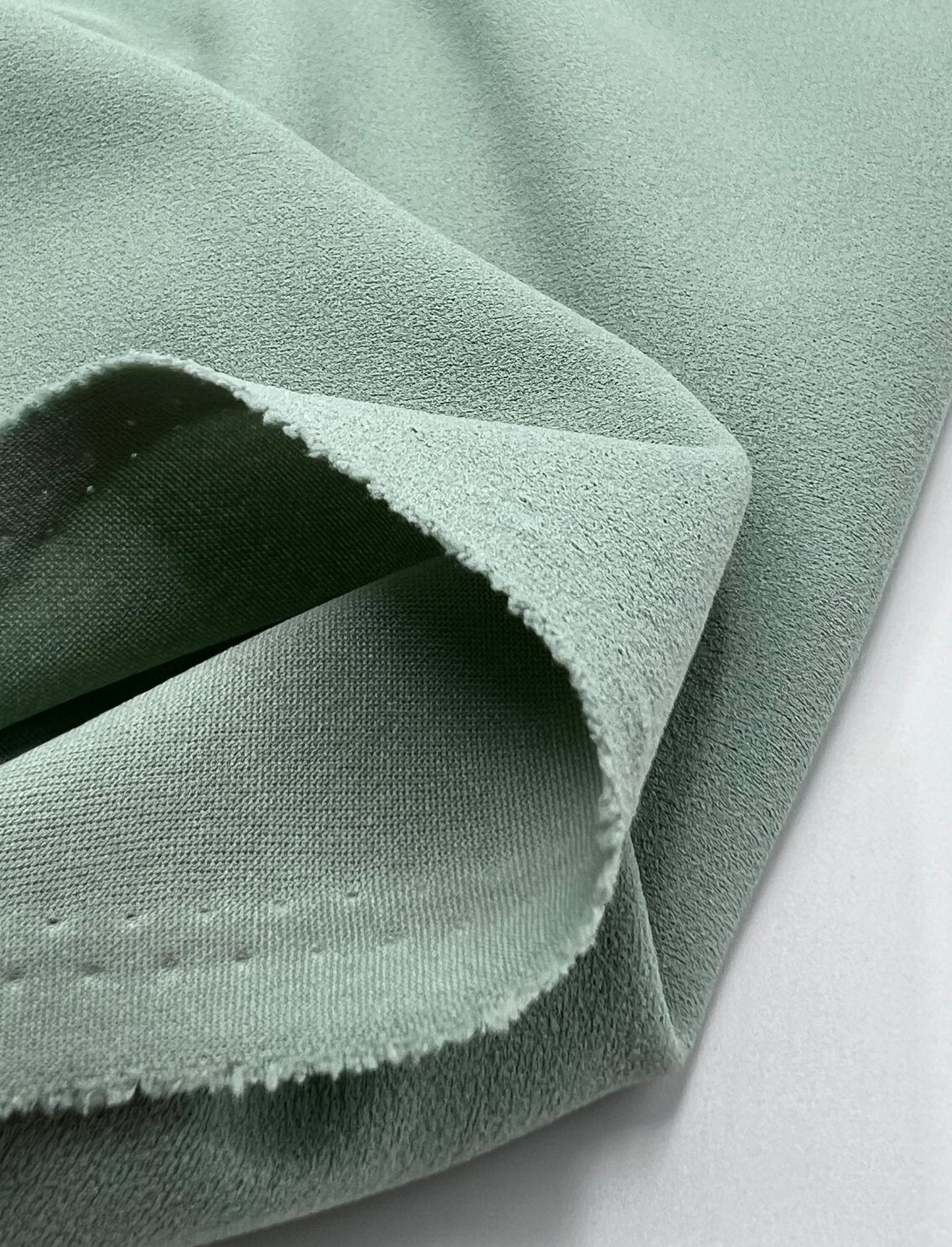 Plain Sage Scuba Crepe Stretch Jersey Fabric 4 Way Stretch
