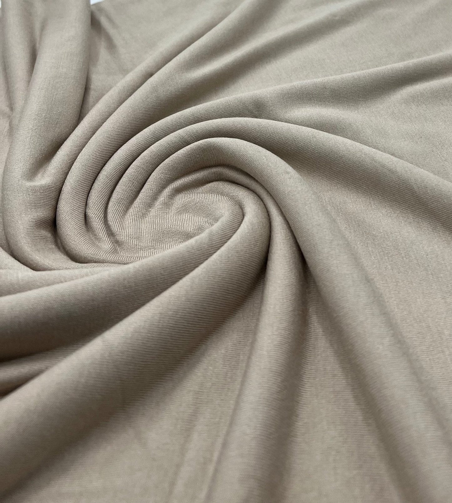 Plain Stone Viscose Elastane Fabric 4 Way Stretch Jersey
