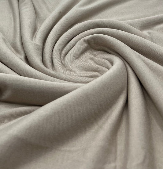 Plain Stone Viscose Elastane Fabric 4 Way Stretch Jersey