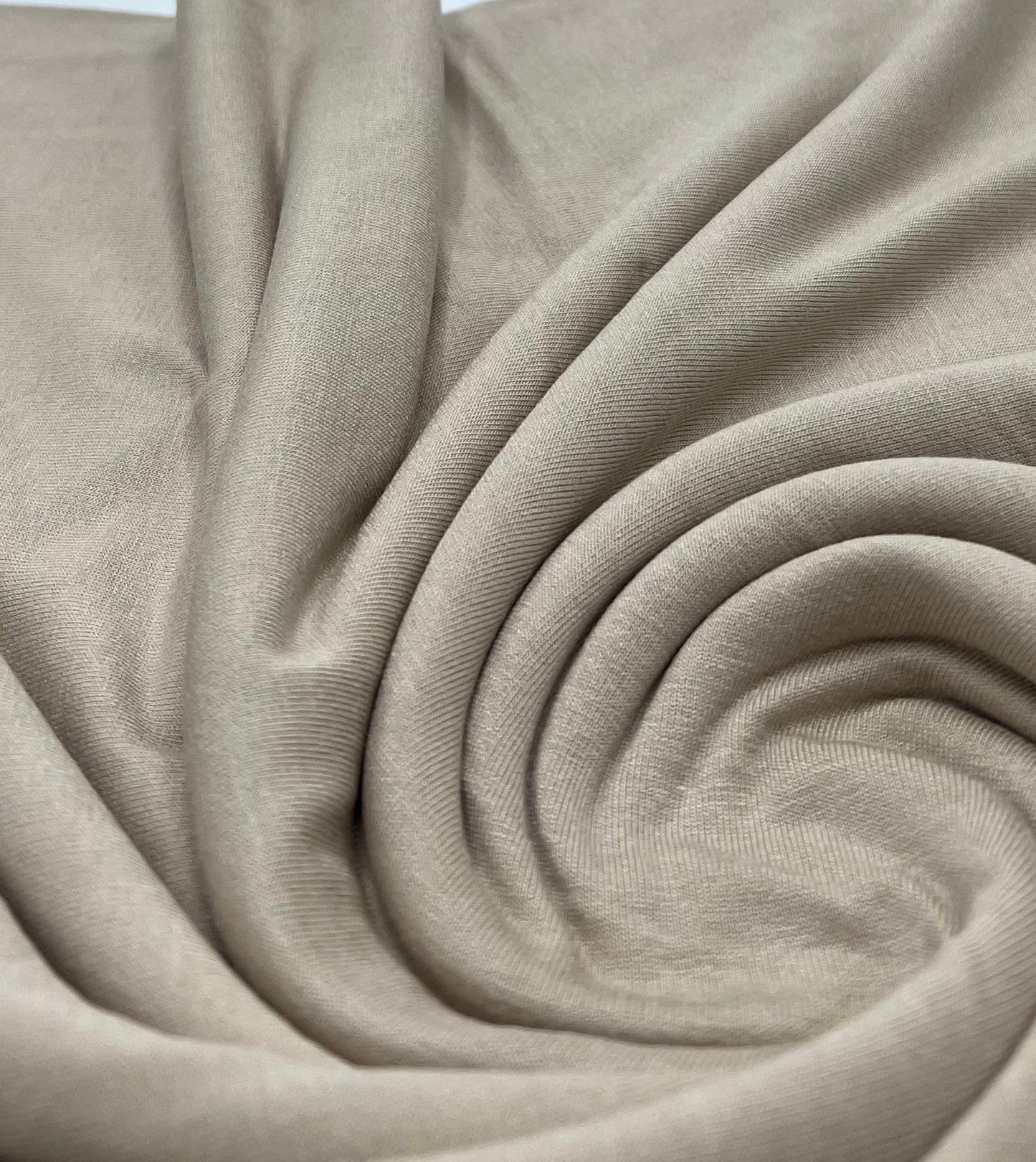 Plain Stone Viscose Elastane Fabric 4 Way Stretch Jersey