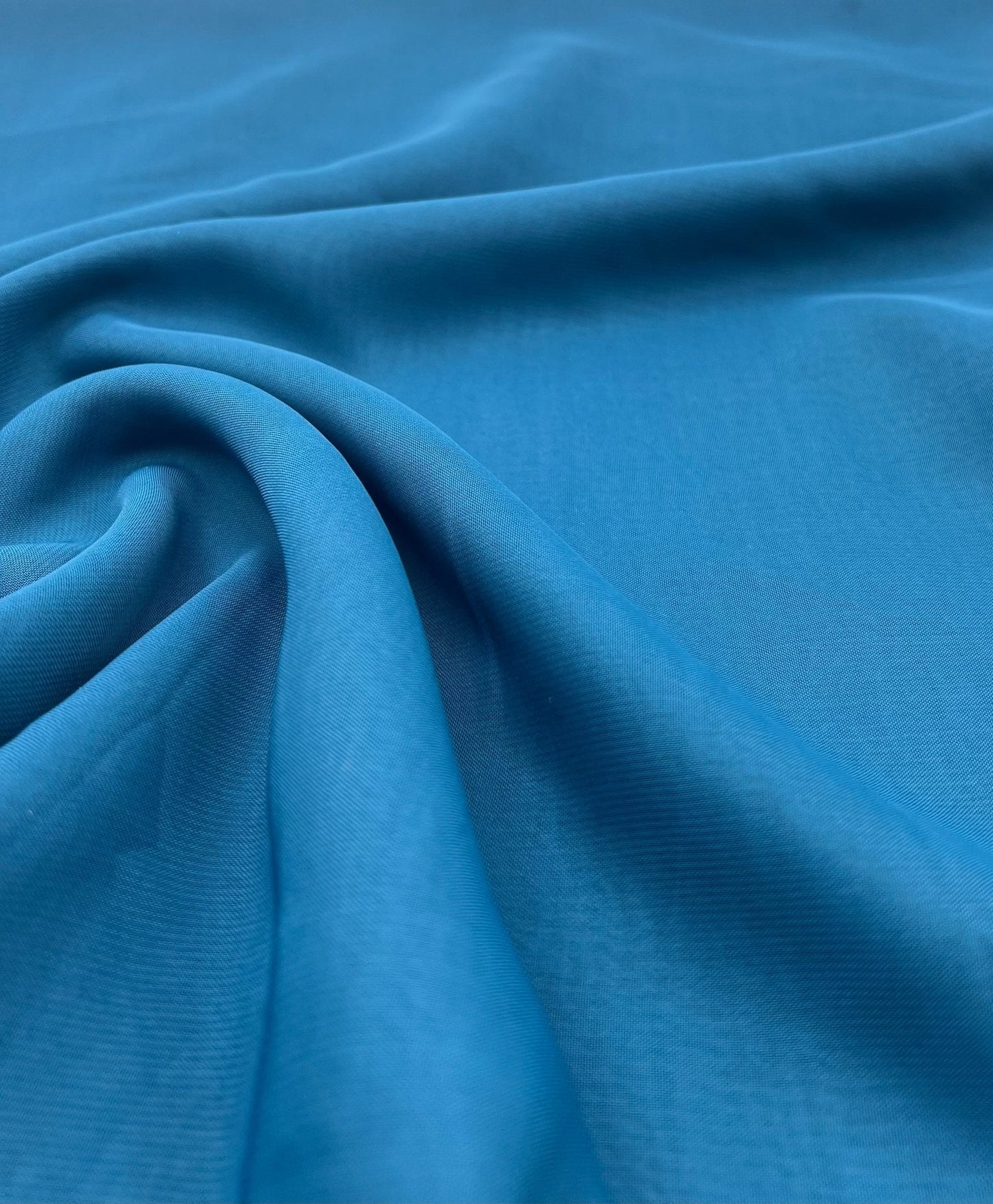 Plain Teal Blue Chiffon Sheer Dress Bridal Fabric