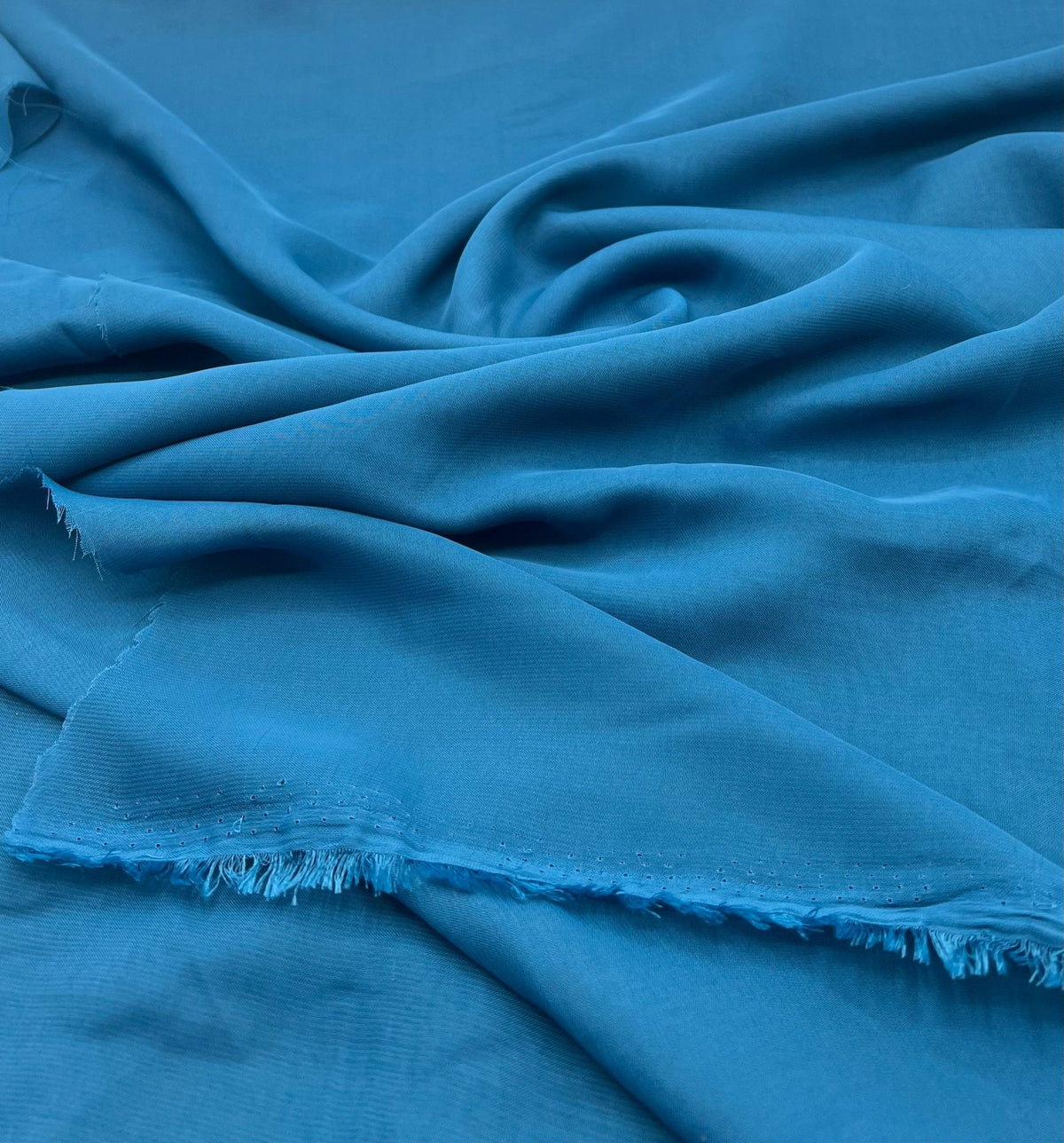 Plain Teal Blue Chiffon Sheer Dress Bridal Fabric