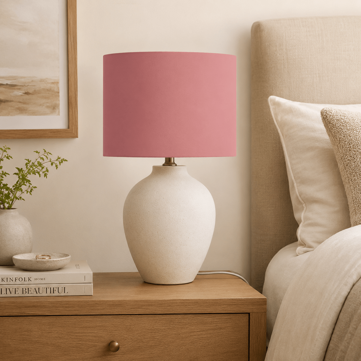 Plain Terracotta Lampshade, Ceiling or Table Lamp Shade