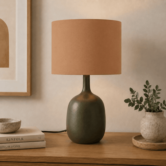 Plain Toffee Lampshade, Brown Ceiling or Table Lamp Shade