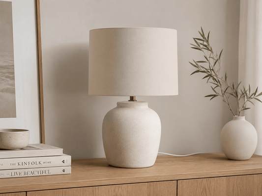 Plain Warm Sand Lampshade, Beige Ceiling or Table Lamp Shade