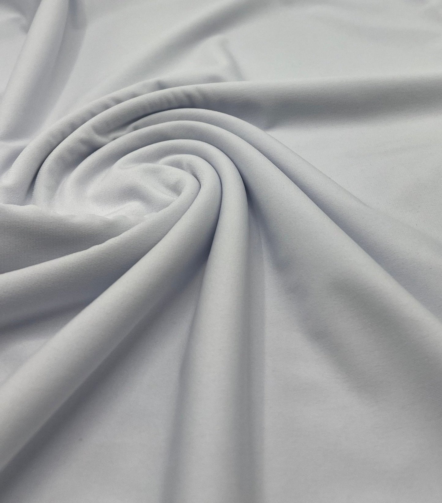 Plain White ITY 4 Way Stretch Fabric