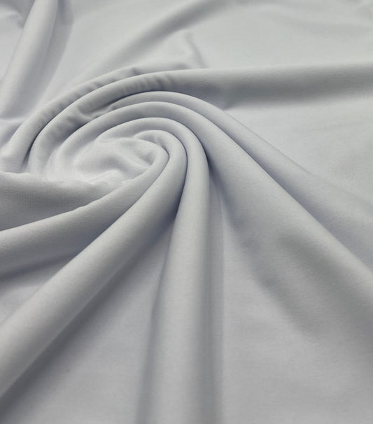 Plain White ITY 4 Way Stretch Fabric